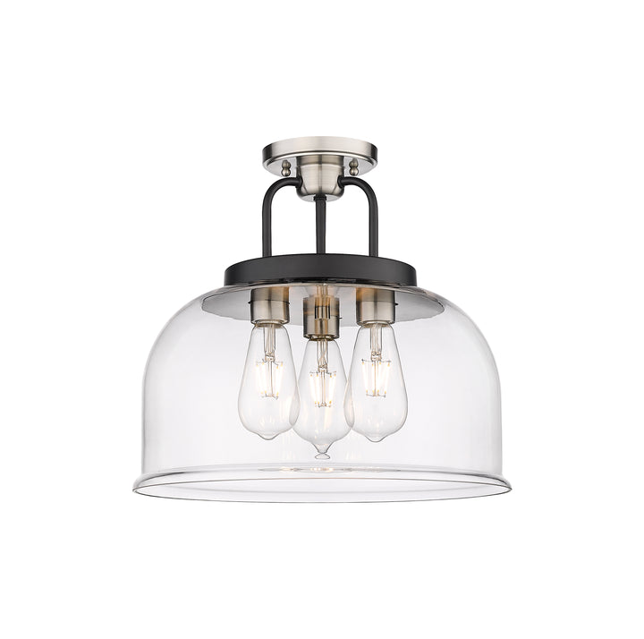 Innovations Lighting Kahana 15" Flush Mount - Black Satin Nickel