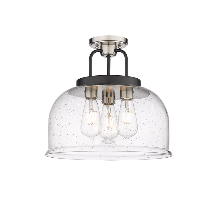 Innovations Lighting Kahana 15" Flush Mount - Black Satin Nickel