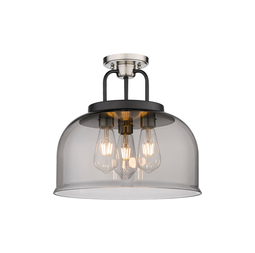 Innovations Lighting Kahana 15" Flush Mount - Black Satin Nickel