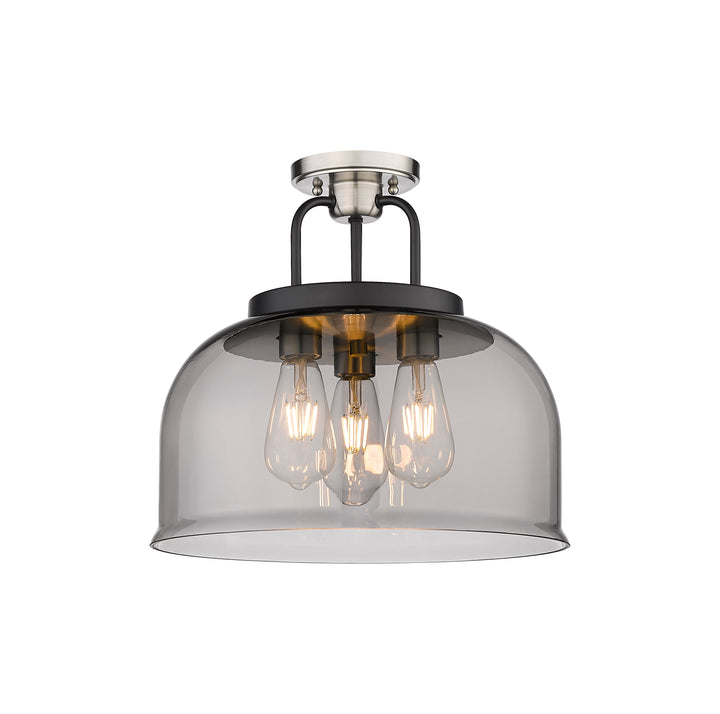 Innovations Lighting Kahana 15" Flush Mount - Black Satin Nickel