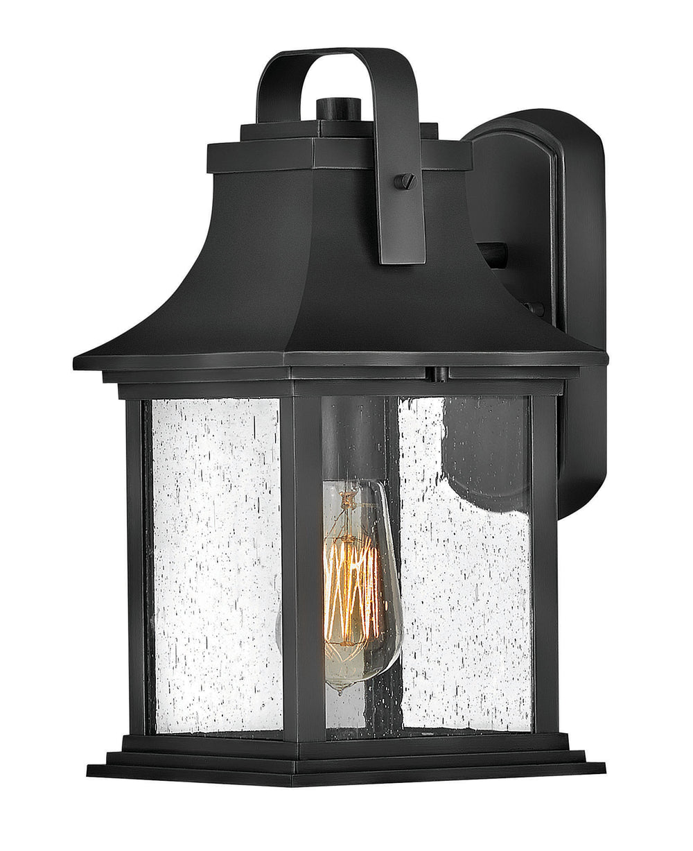 Hinkley Grant Outdoor Wall Light Small Wall Mount Lantern Textured Black 2390TK