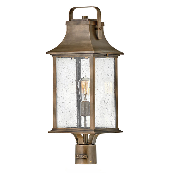 Hinkley Grant Outdoor Post Mount Lantern Large Post Mount Lantern Burnished Bronze 2391BU