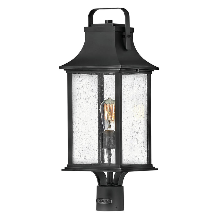 Hinkley Grant Outdoor Post Mount Lantern Large Post Mount Lantern Textured Black 2391TK