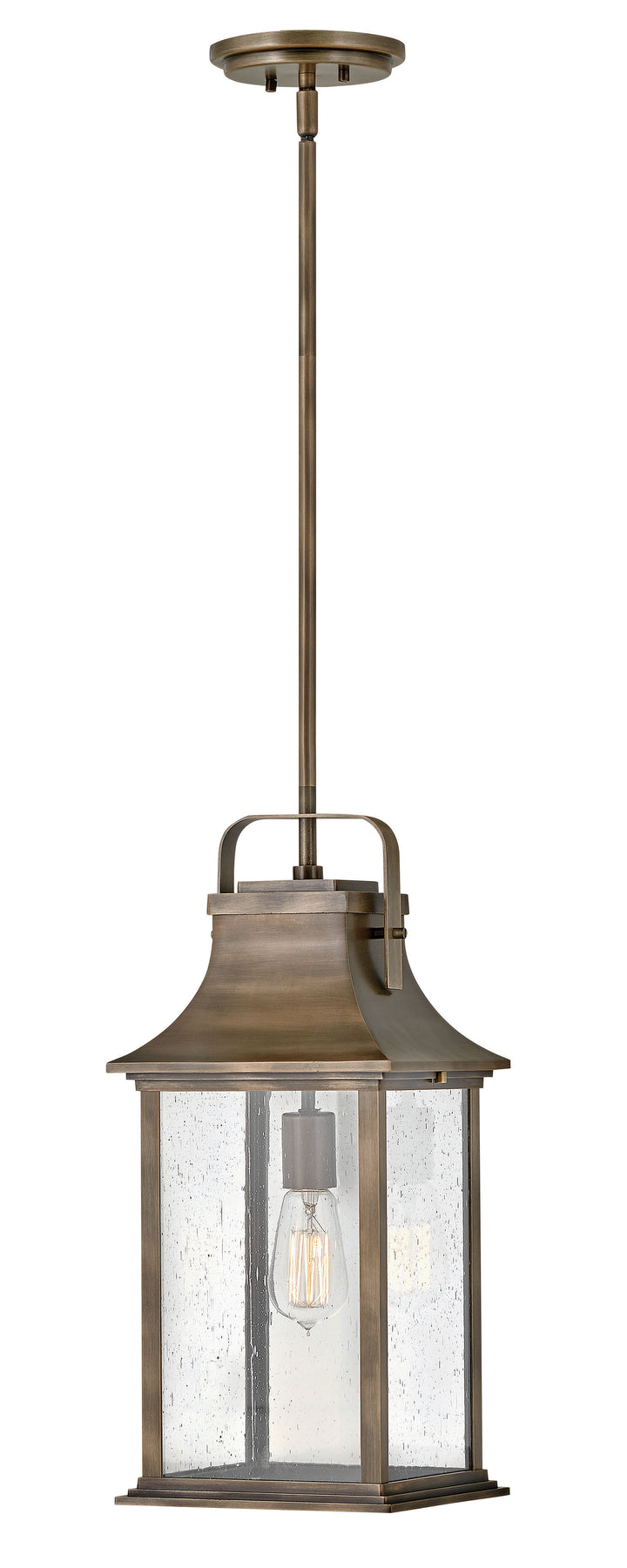 Hinkley Grant Outdoor Hanging Light Medium Hanging Lantern Burnished Bronze 2392BU