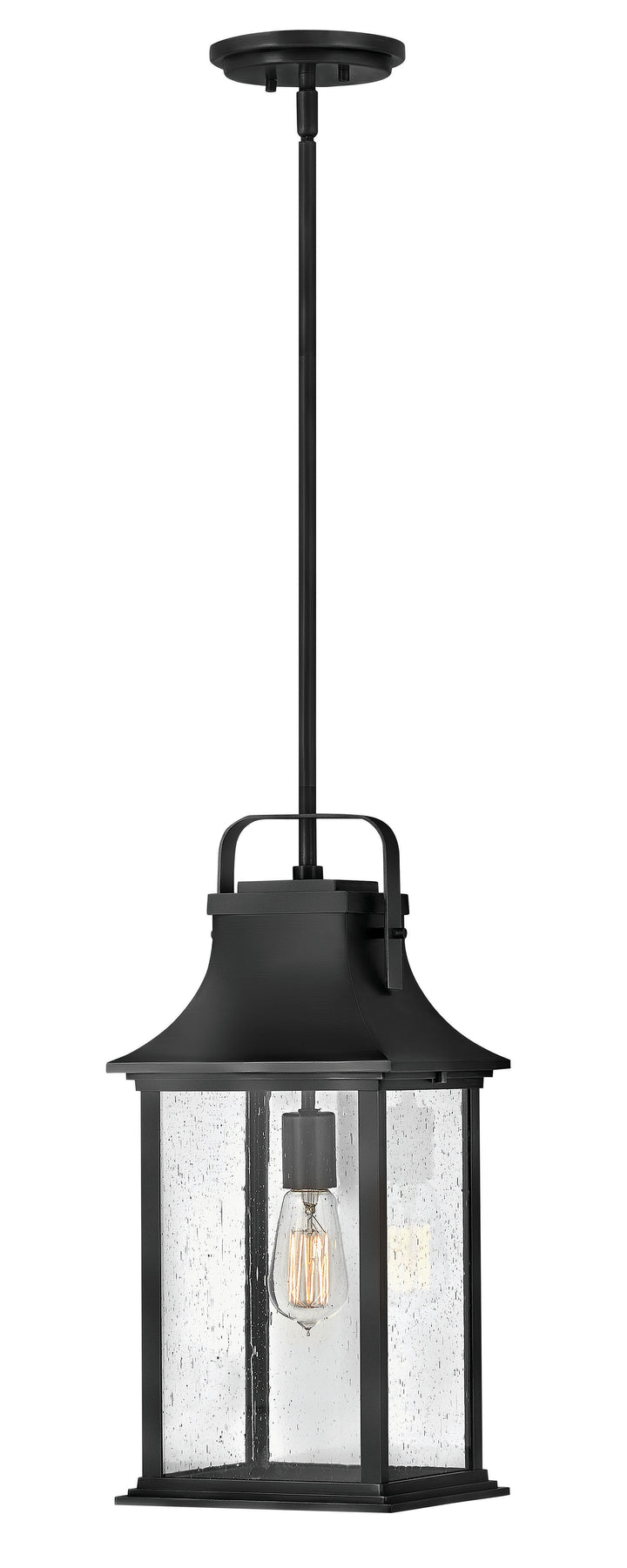 Hinkley Grant Outdoor Hanging Light Medium Hanging Lantern Textured Black 2392TK
