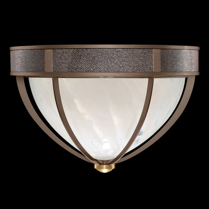 Fine Art Handcrafted Lighting Mirage 18.75"W Round Flush Mount in Standard Bronze, Brass, Pebble (100042-211)