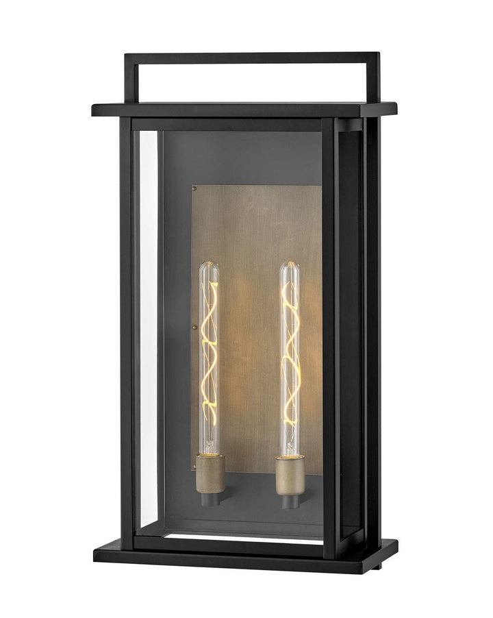 Hinkley Langston Outdoor Wall Light Large Wide Wall Mount Lantern Black 24028BK