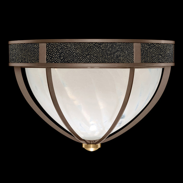 Fine Art Handcrafted Lighting Mirage 18.75"W Round Flush Mount in Standard Bronze, Brass, Black Knight (100042-213)