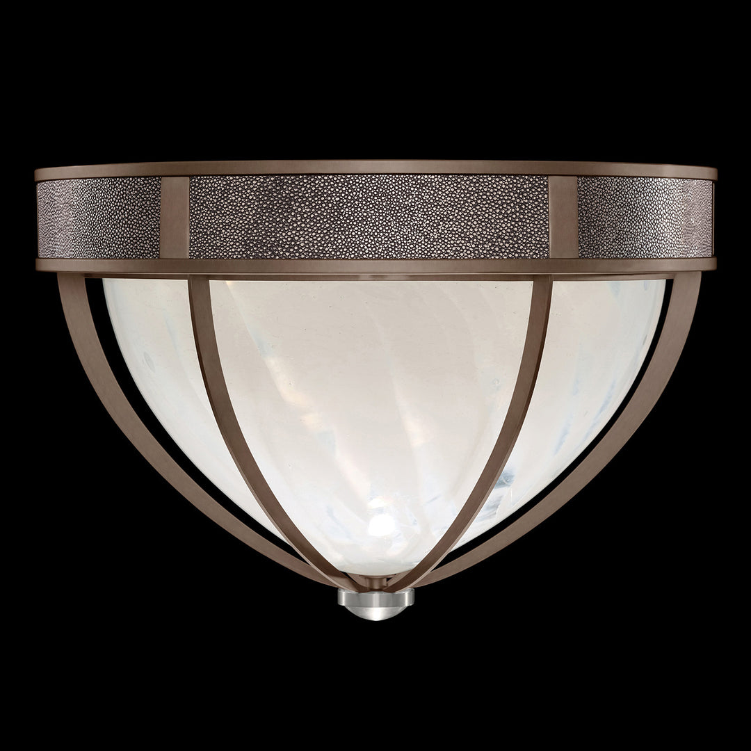 Fine Art Handcrafted Lighting Mirage 18.75"W Round Flush Mount in Standard Bronze, Nickel, Pebble (100042-221)