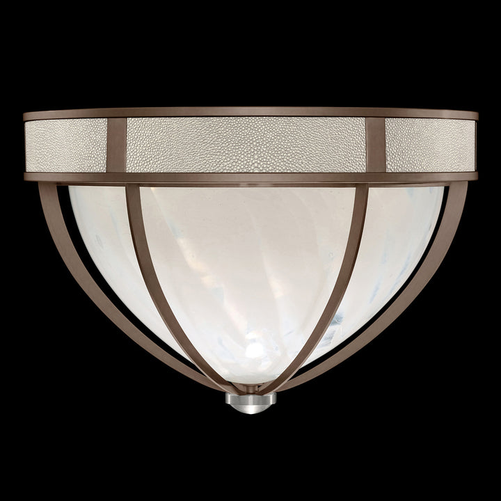 Fine Art Handcrafted Lighting Mirage 18.75"W Round Flush Mount in Standard Bronze, Nickel, Coco (100042-222)