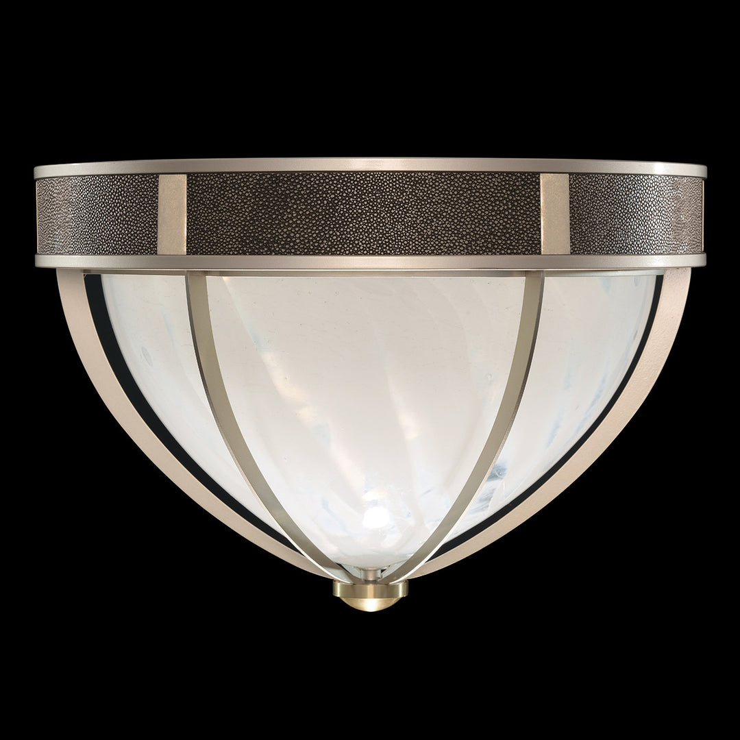 Fine Art Handcrafted Lighting Mirage 18.75"W Round Flush Mount in Champagne, Brass, Pebble (100042-611)