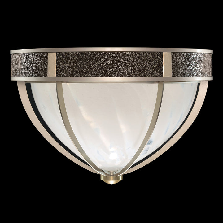 Fine Art Handcrafted Lighting Mirage 18.75"W Round Flush Mount in Champagne, Brass, Pebble (100042-611)