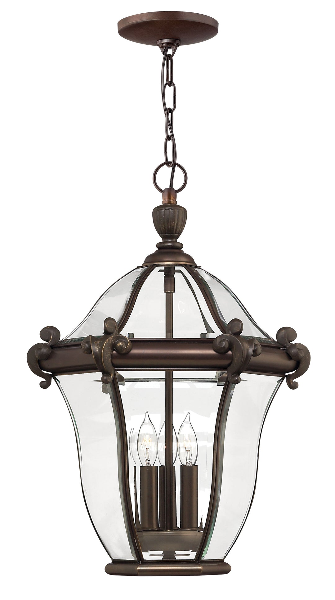 Hinkley San Clemente Outdoor Hanging Light Large Hanging Lantern Copper Bronze 2442CB