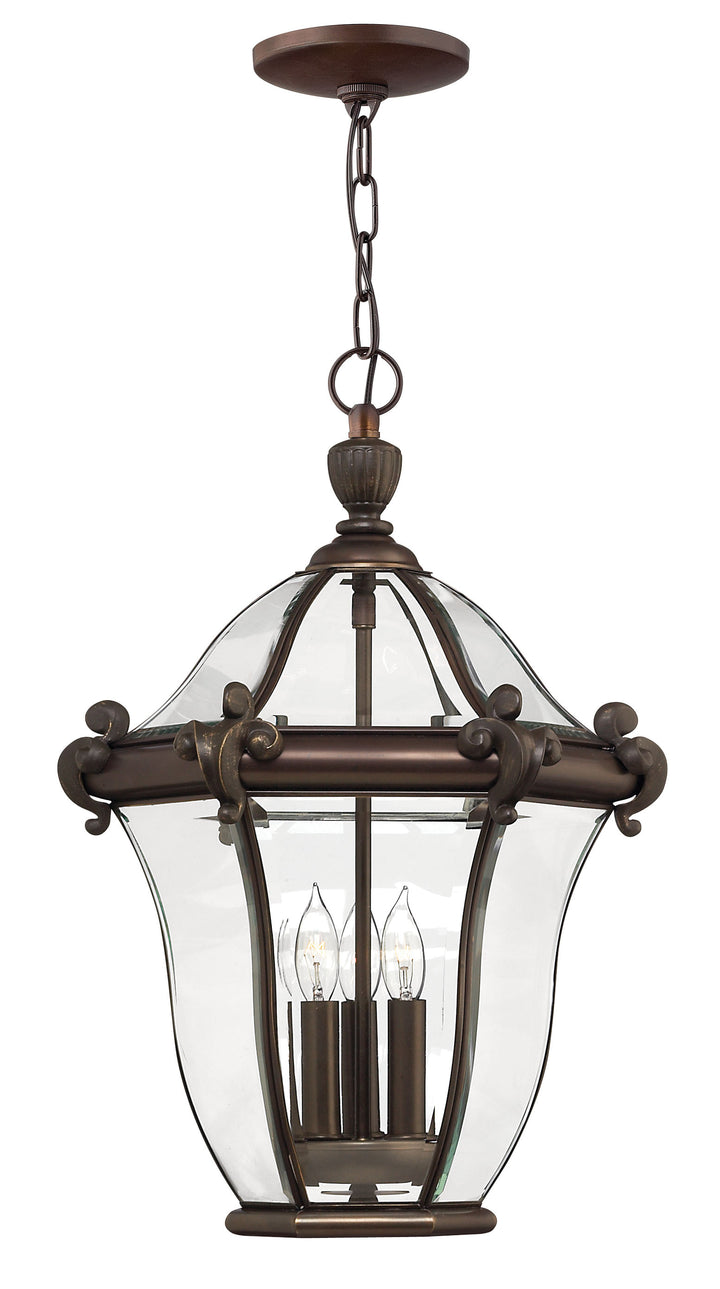 Hinkley San Clemente Outdoor Hanging Light Large Hanging Lantern Copper Bronze 2442CB