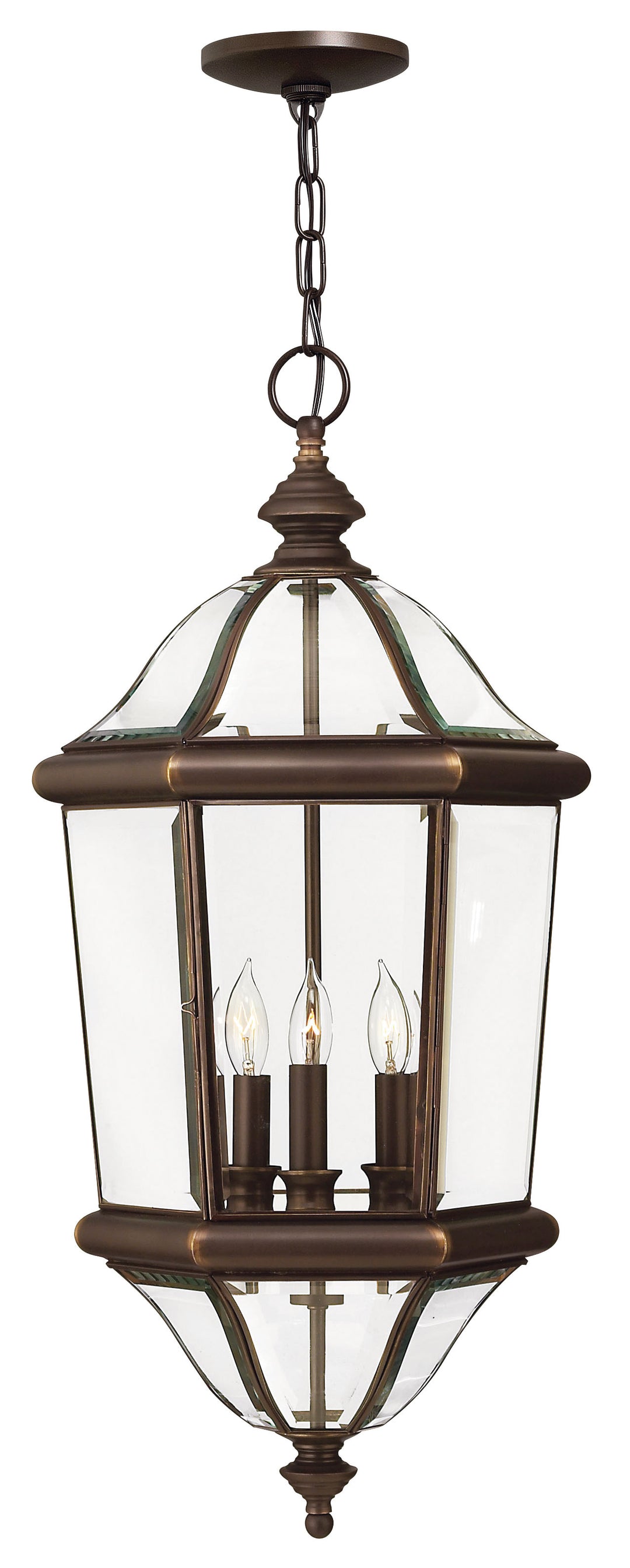 Hinkley Augusta Outdoor Hanging Light Large Hanging Lantern Copper Bronze 2452CB