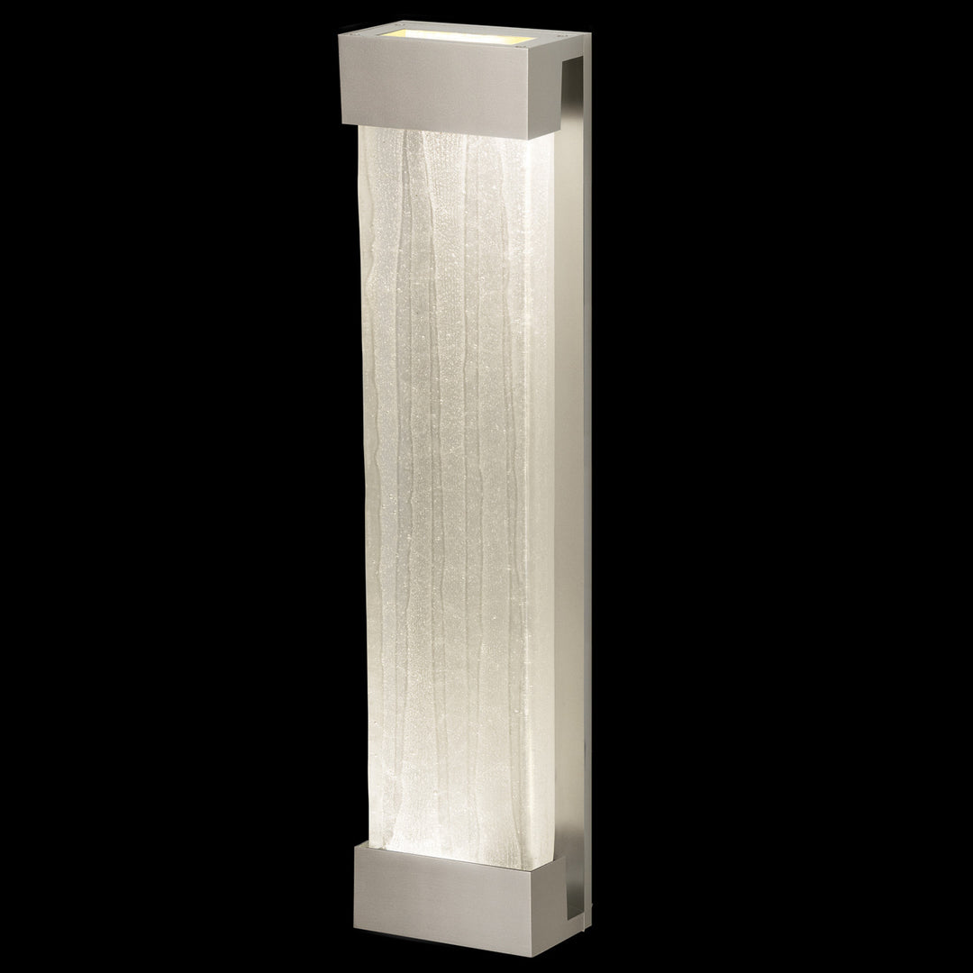 Fine Art Handcrafted Lighting Crystal Bakehouse 30" Sconce in Indoor/Outdoor Silver (811150-23ST)