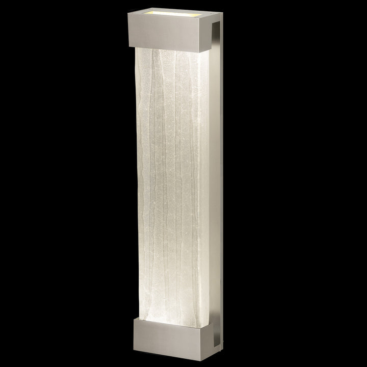Fine Art Handcrafted Lighting Crystal Bakehouse 30" Sconce in Indoor/Outdoor Silver (811150-23ST)