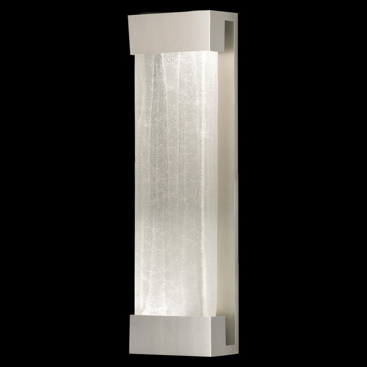 Fine Art Handcrafted Lighting Crystal Bakehouse 24" Sconce in Indoor/Outdoor Silver (811050-23ST)