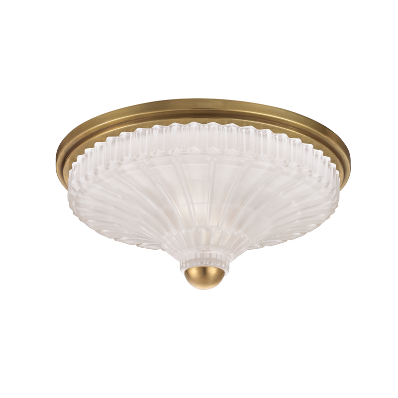 Hudson Valley Lighting Paris Flush Mount Ceiling Flush Mounts Hudson Valley Lighting Aged Brass  