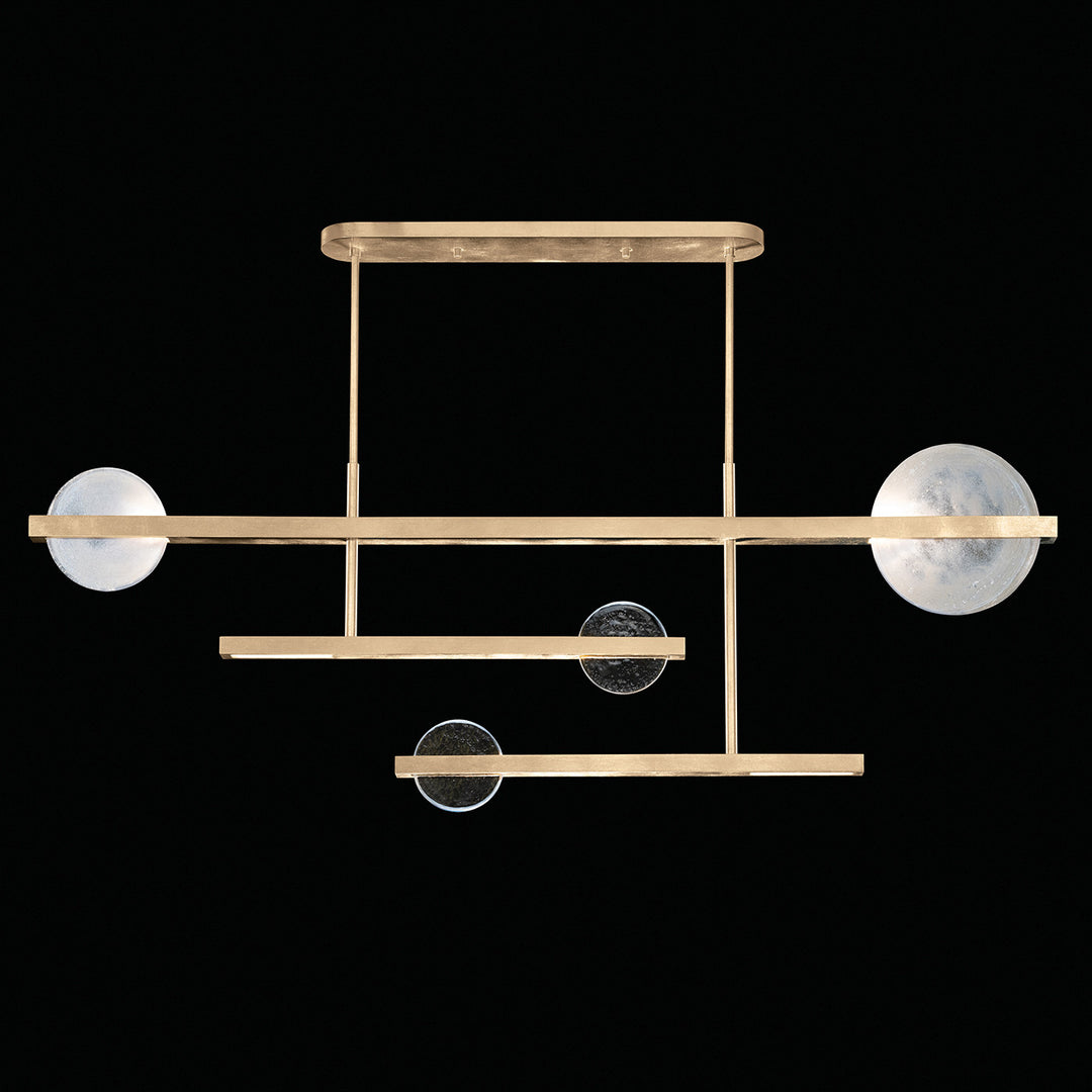 Fine Art Handcrafted Lighting Selene 66.5"W Pendant in Standard Soft Gold Leaf (921240-5ST)