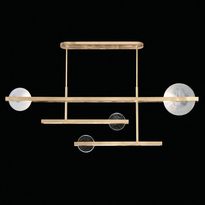 Fine Art Handcrafted Lighting Selene 66.5"W Pendant in Standard Soft Gold Leaf (921240-5ST)