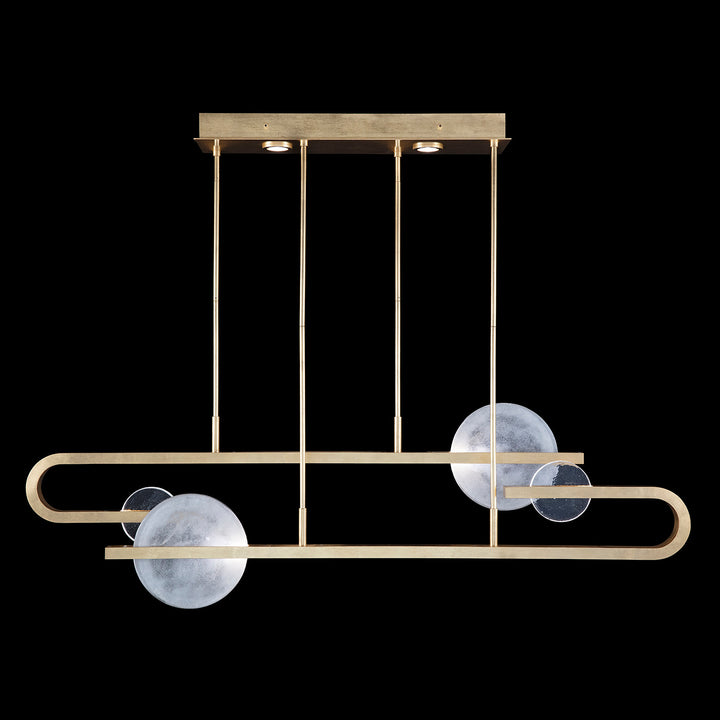 Fine Art Handcrafted Lighting Selene 65"W Pendant in Standard Soft Gold Leaf (922840-5ST)