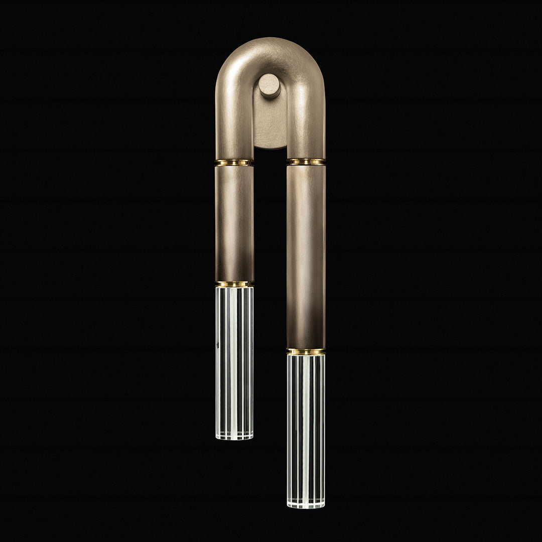 Fine Art Handcrafted Lighting Antonia 28"H RSF Sconce in Soft Ombre Bronze, Brass, No Parchment/Same as Finish (922750-610ST)