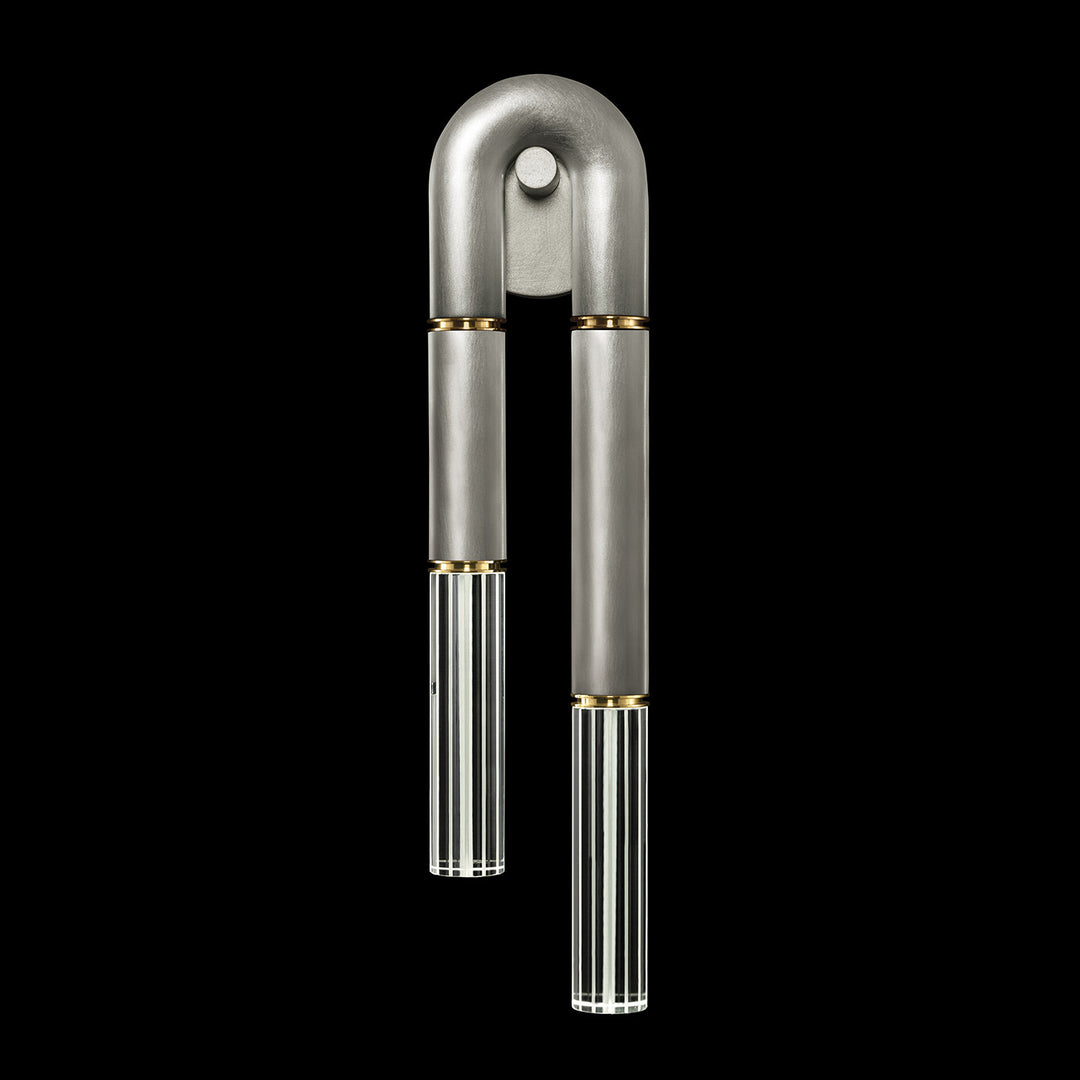 Fine Art Handcrafted Lighting Antonia 28"H RSF Sconce in Standard Silver Leaf, Brass, No Parchment/Same as Finish (922750-410ST)