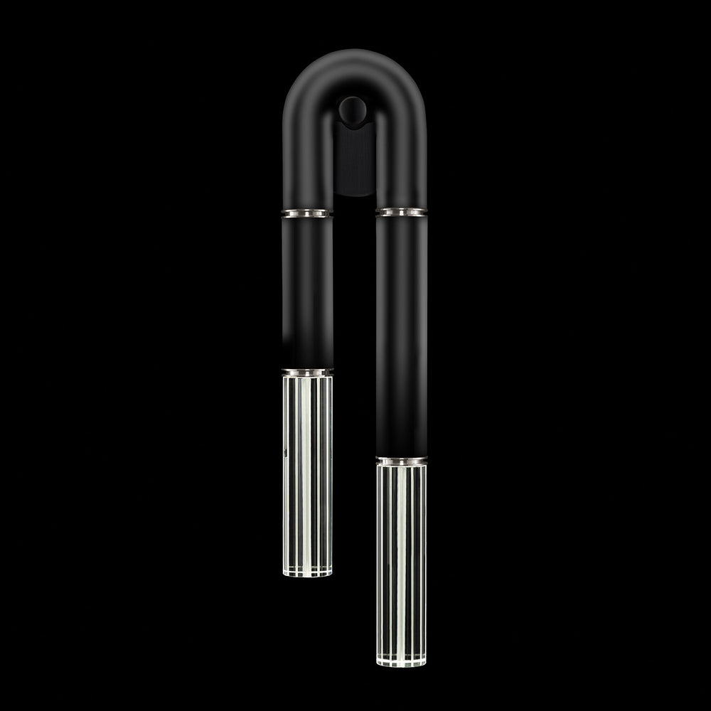 Fine Art Handcrafted Lighting Antonia 28"H RSF Sconce in Standard Black Iron, Nickel, No Parchment/Same as Finish (922750-120ST)