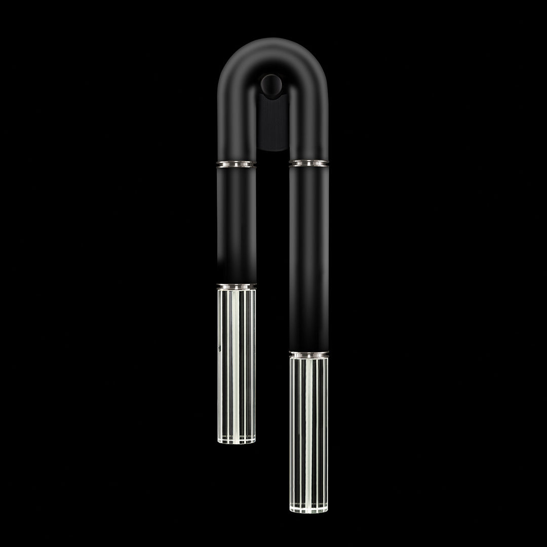 Fine Art Handcrafted Lighting Antonia 28"H RSF Sconce in Standard Black Iron, Nickel, No Parchment/Same as Finish (922750-120ST)