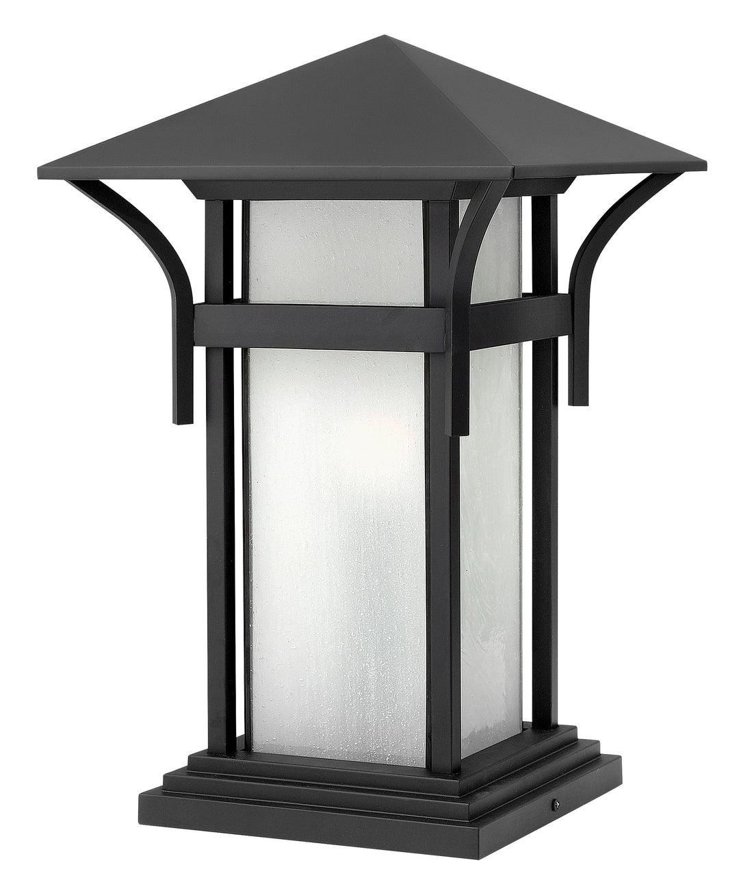 Hinkley Harbor Outdoor Pier Mount Lantern Medium Wall Mount Lantern Satin Black 2576SK-LV