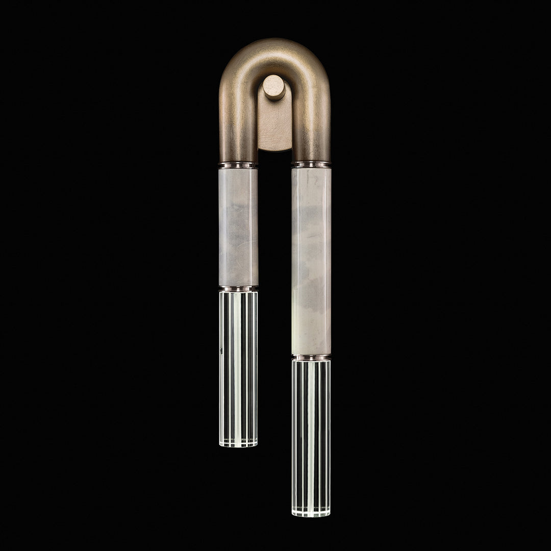 Fine Art Handcrafted Lighting Antonia 28"H RSF Sconce in Soft Ombre Bronze, Nickel, Smoke (922750-622ST)