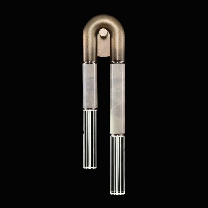 Fine Art Handcrafted Lighting Antonia 28"H RSF Sconce in Soft Ombre Bronze, Nickel, Smoke (922750-622ST)