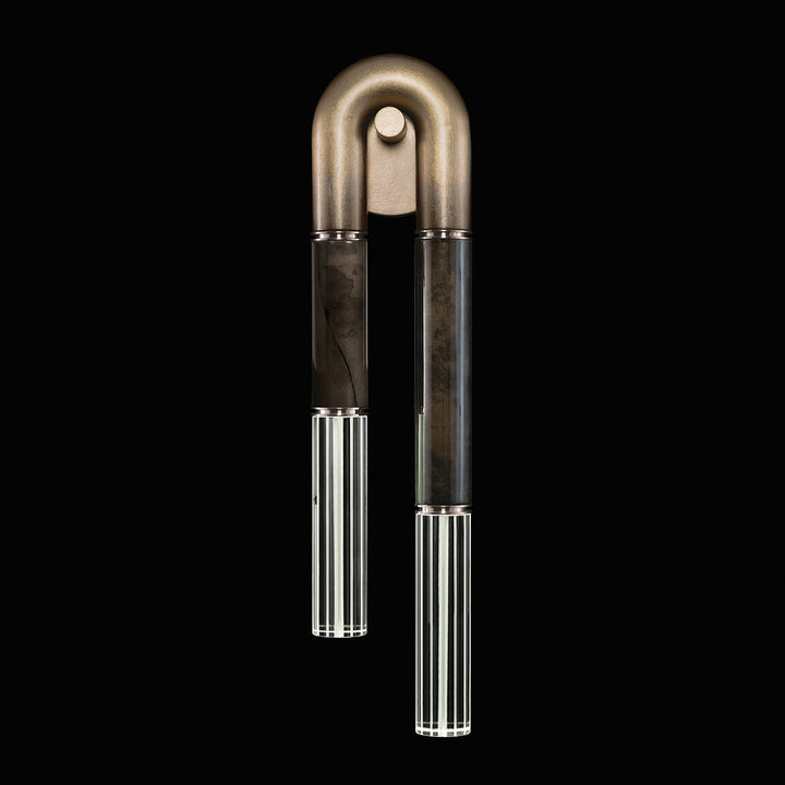 Fine Art Handcrafted Lighting Antonia 28"H RSF Sconce in Soft Ombre Bronze, Nickel, Charcoal (922750-621ST)