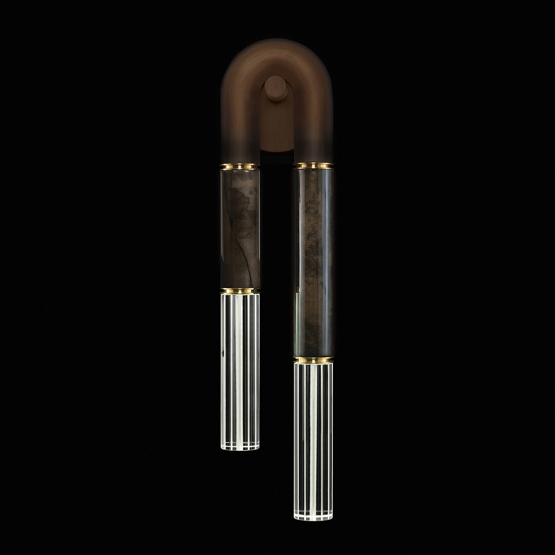 Fine Art Handcrafted Lighting Antonia 28"H RSF Sconce in Standard Bronze, Brass, Charcoal (922750-211ST)