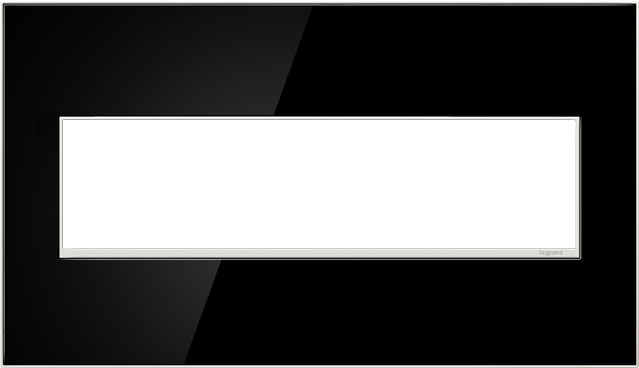 Legrand adorne Black Stainless 4-Gang wall plate