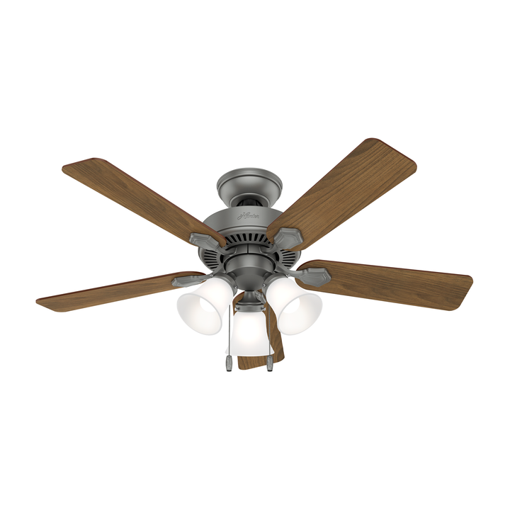 Hunter 44 inch Swanson Ceiling Fan with LED Light Kit and Pull Chain Indoor Ceiling Fans Hunter