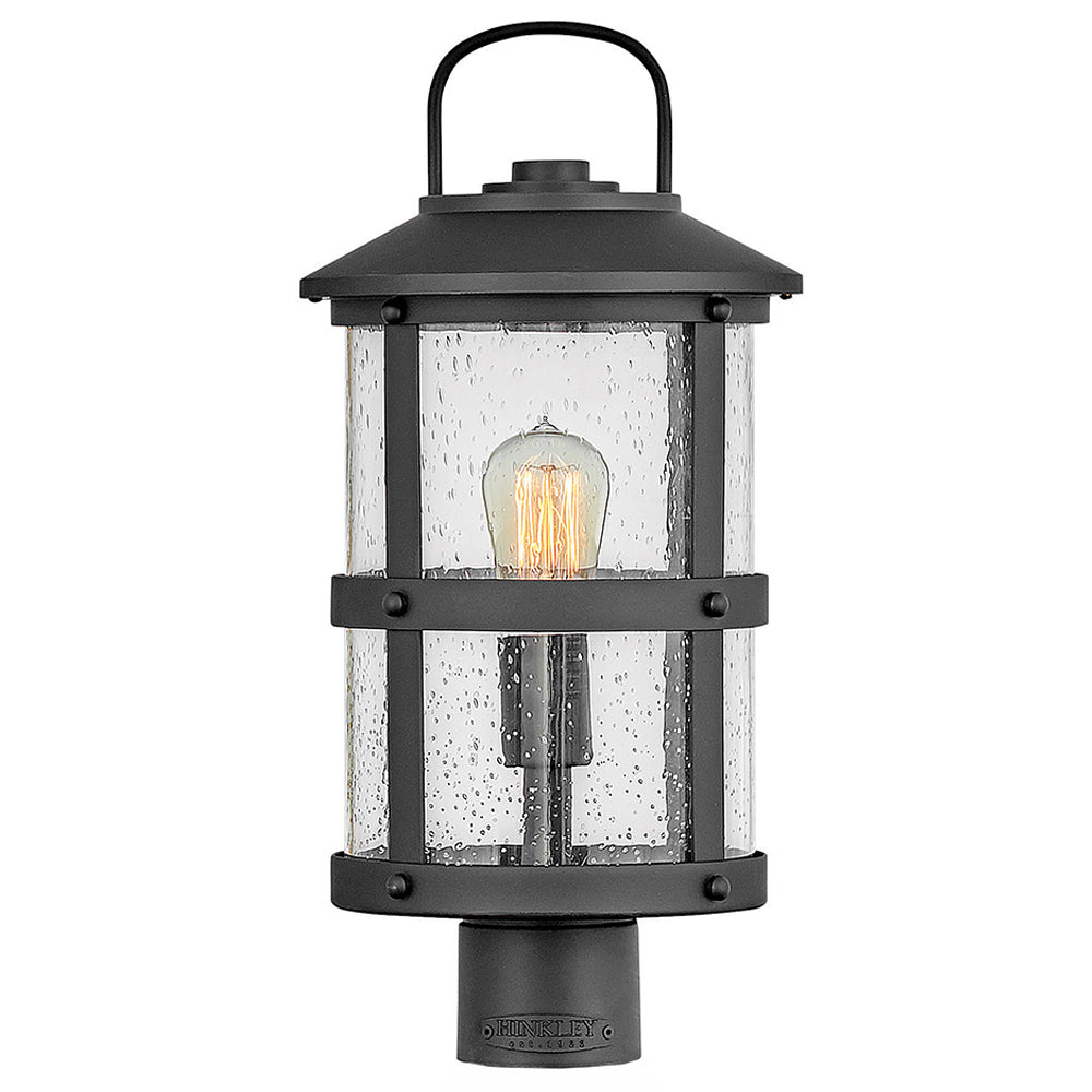 Hinkley Lakehouse Outdoor Post Mount Lantern Medium Post Mount Lantern Black 2687BK-LL