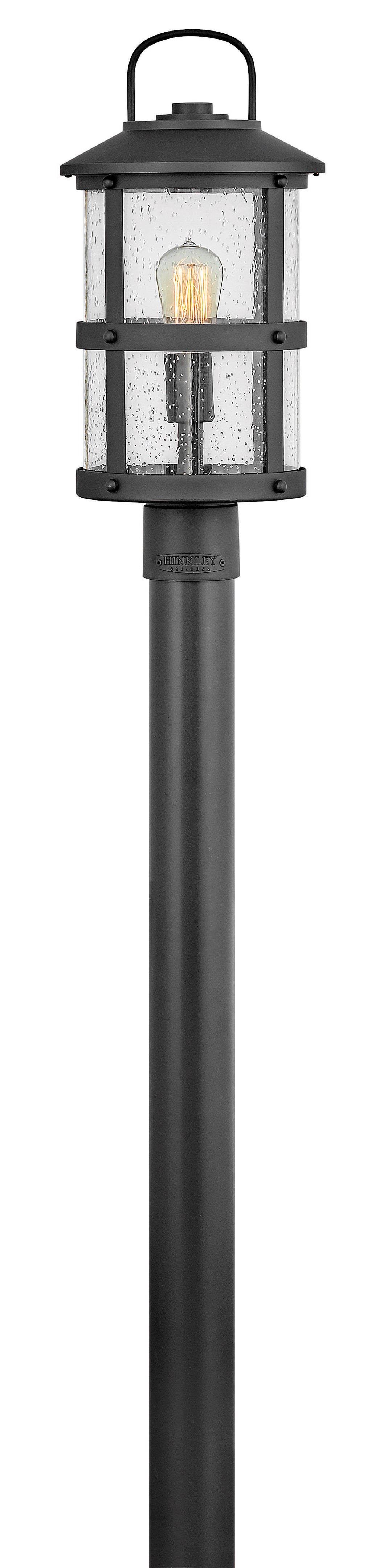 Hinkley Lakehouse Outdoor Post Mount Lantern Medium Post Mount Lantern Black 2687BK