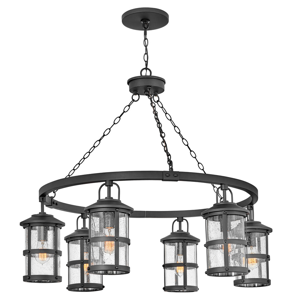 Hinkley Lakehouse Outdoor Chandelier Large Chandelier Black 2689BK-LL