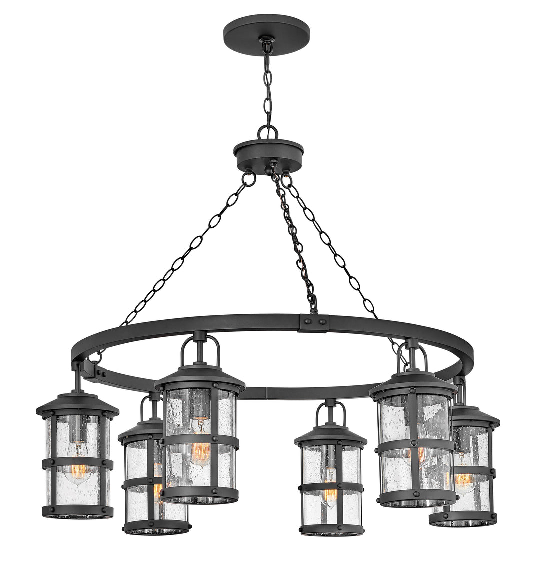 Hinkley Lakehouse Outdoor Chandelier Large Chandelier Black 2689BK
