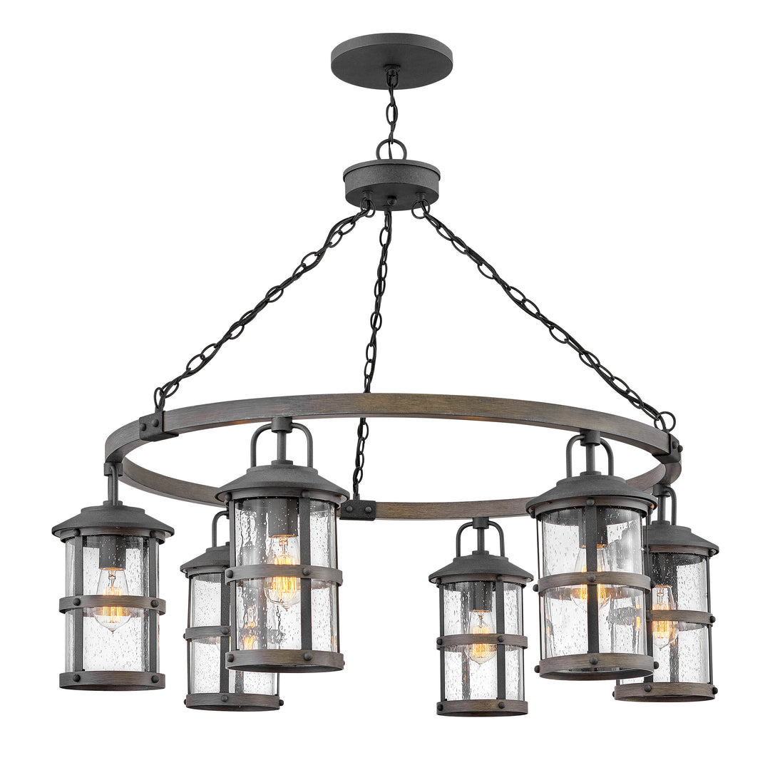 Hinkley Lakehouse Outdoor Chandelier Large Chandelier Aged Zinc 2689DZ