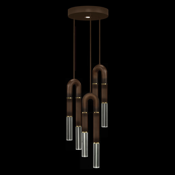 Fine Art Handcrafted Lighting Antonia 16"W Round Pendant 923840 in Standard Bronze, Brass, No Parchment/Same as Finish (923840-210ST)