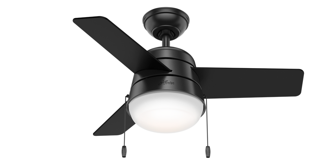 Hunter 36 inch Aker Ceiling Fan with LED Light Kit and Pull Chain Indoor Ceiling Fans Hunter   