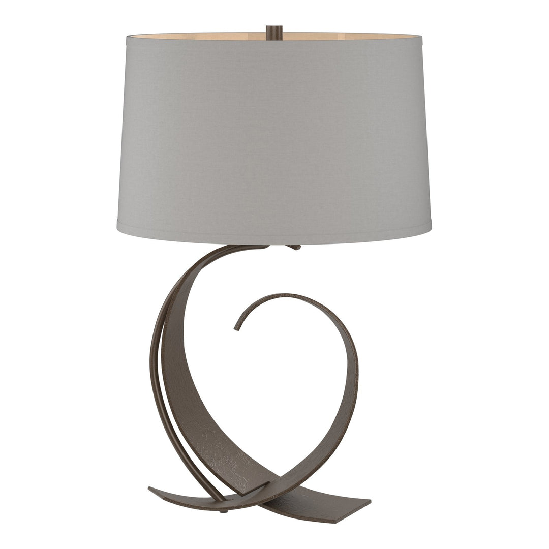 Fullered Impressions Table Lamp Table Lamps Hubbardton Forge Bronze 14x22.1 Light Grey