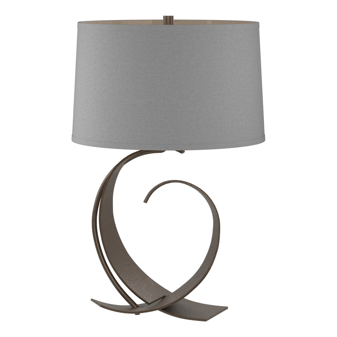 Fullered Impressions Table Lamp Table Lamps Hubbardton Forge Bronze 14x22.1 Medium Grey