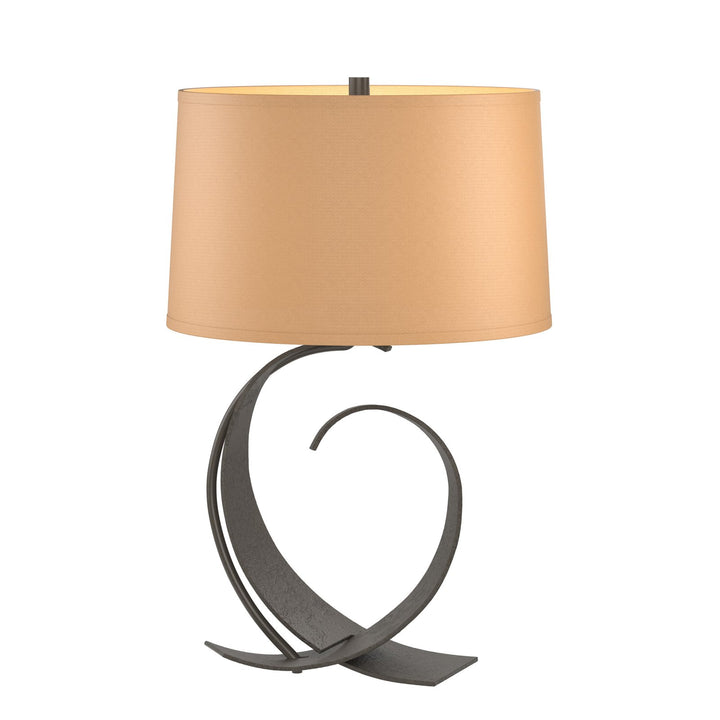 Fullered Impressions Table Lamp Table Lamps Hubbardton Forge Dark Smoke 14x22.1 Doeskin Suede