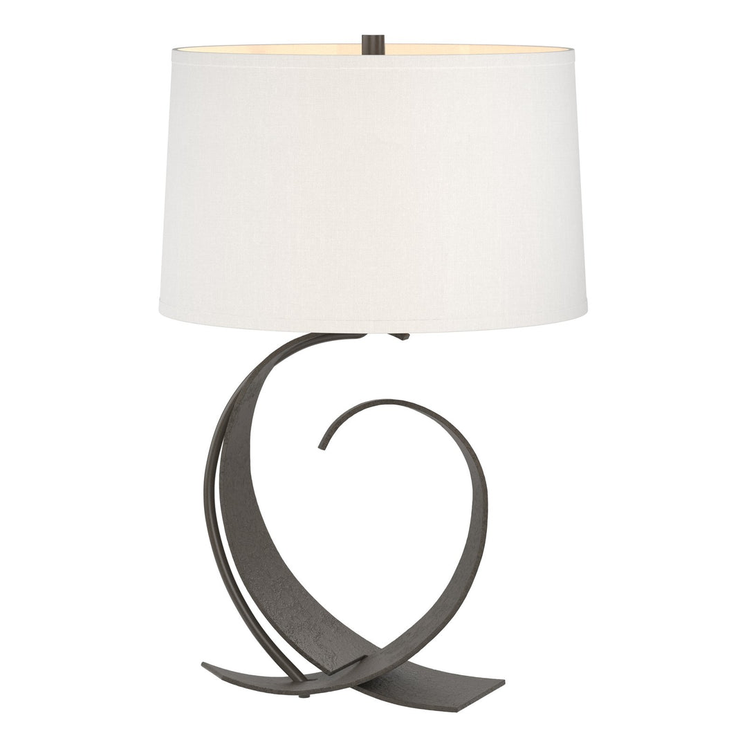 Fullered Impressions Table Lamp Table Lamps Hubbardton Forge Dark Smoke 14x22.1 Natural