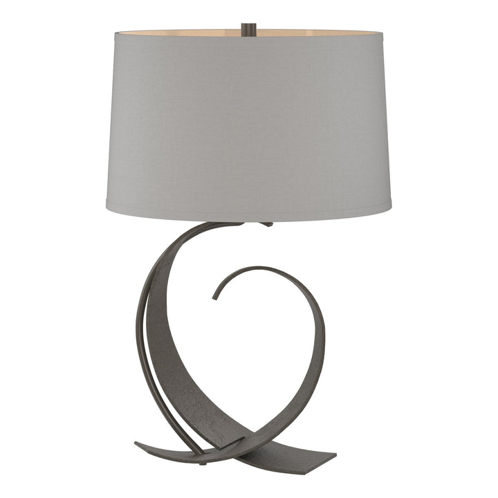 Fullered Impressions Table Lamp Table Lamps Hubbardton Forge Dark Smoke 14x22.1 Light Grey