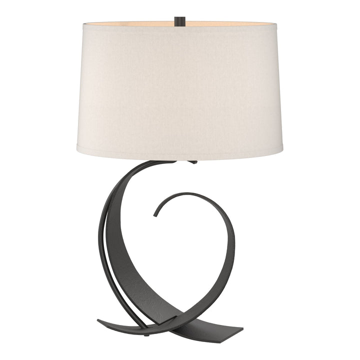 Fullered Impressions Table Lamp Table Lamps Hubbardton Forge Black 14x22.1 Natural